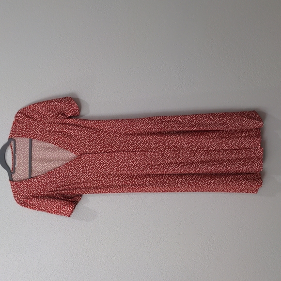 Reformation Locklin Midi Dress - Daisy Print Red - Size 6 - Picture 2 of 6